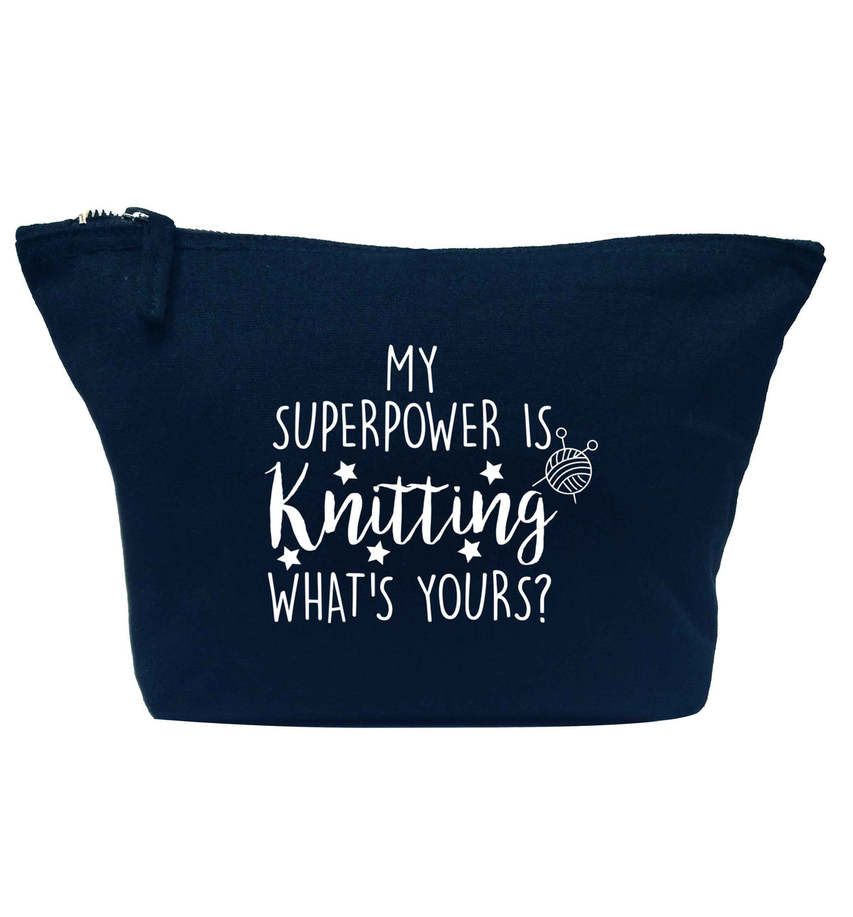 Merry Christmas navy makeup bag