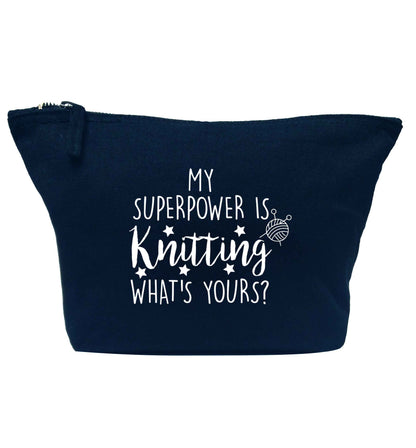 Merry Christmas navy makeup bag