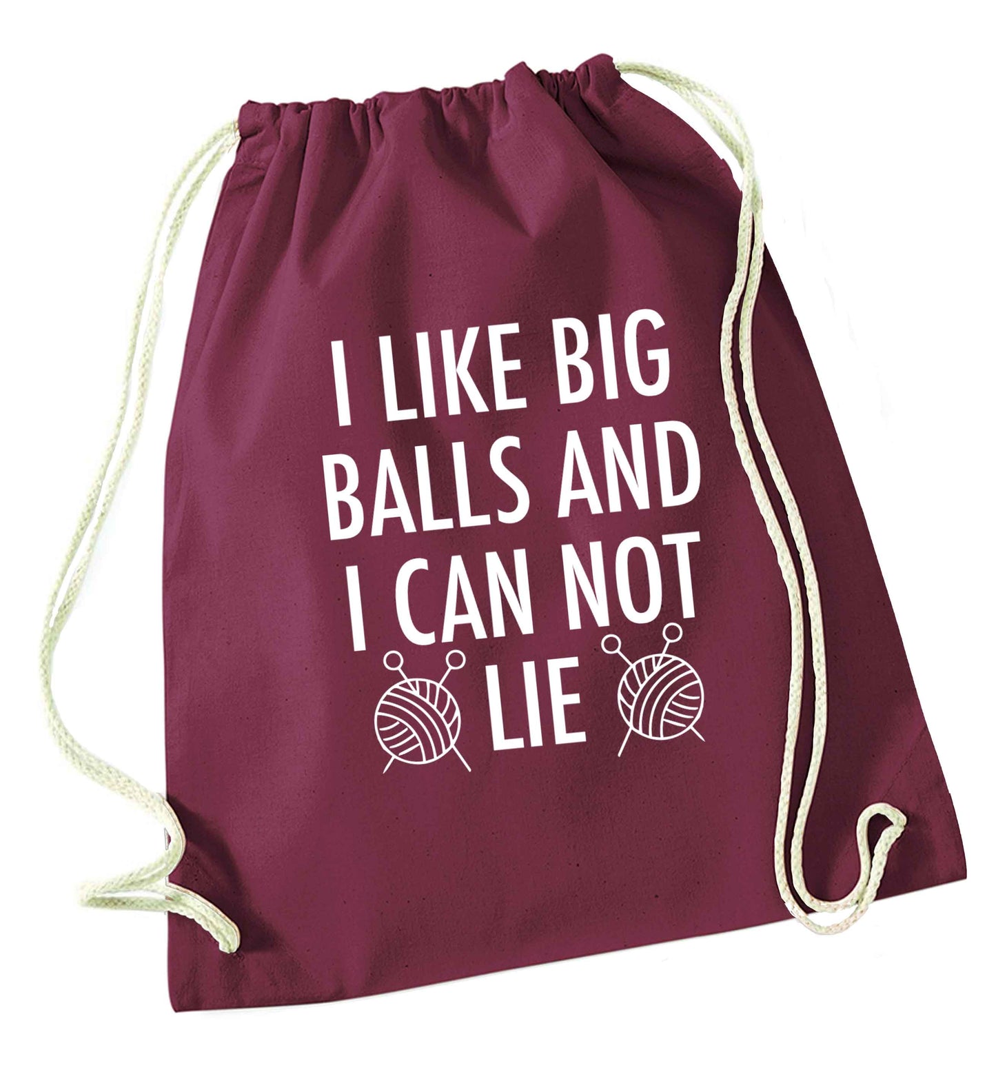 Merry Christmas maroon drawstring bag
