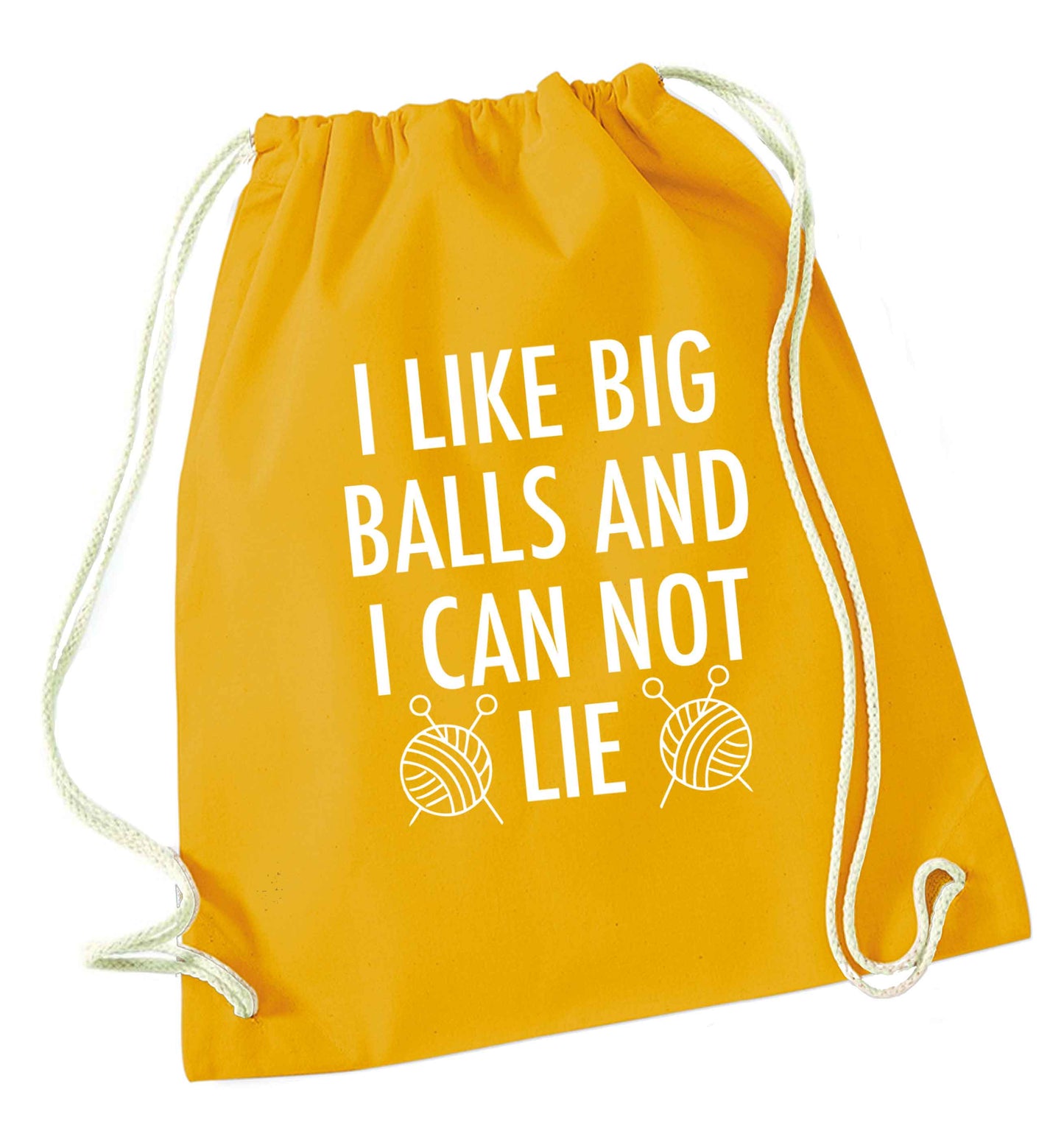 Merry Christmas mustard drawstring bag