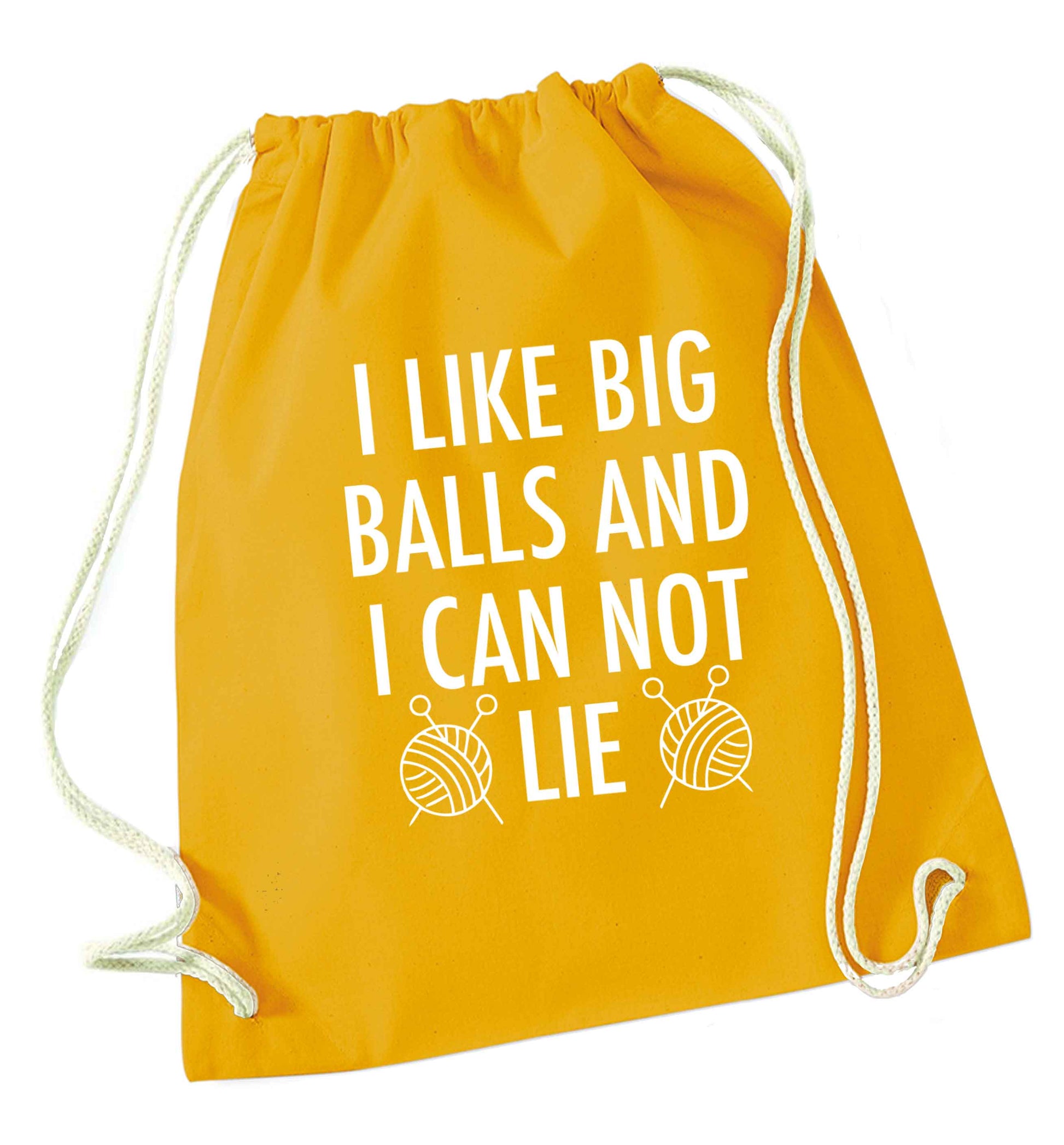 Merry Christmas mustard drawstring bag