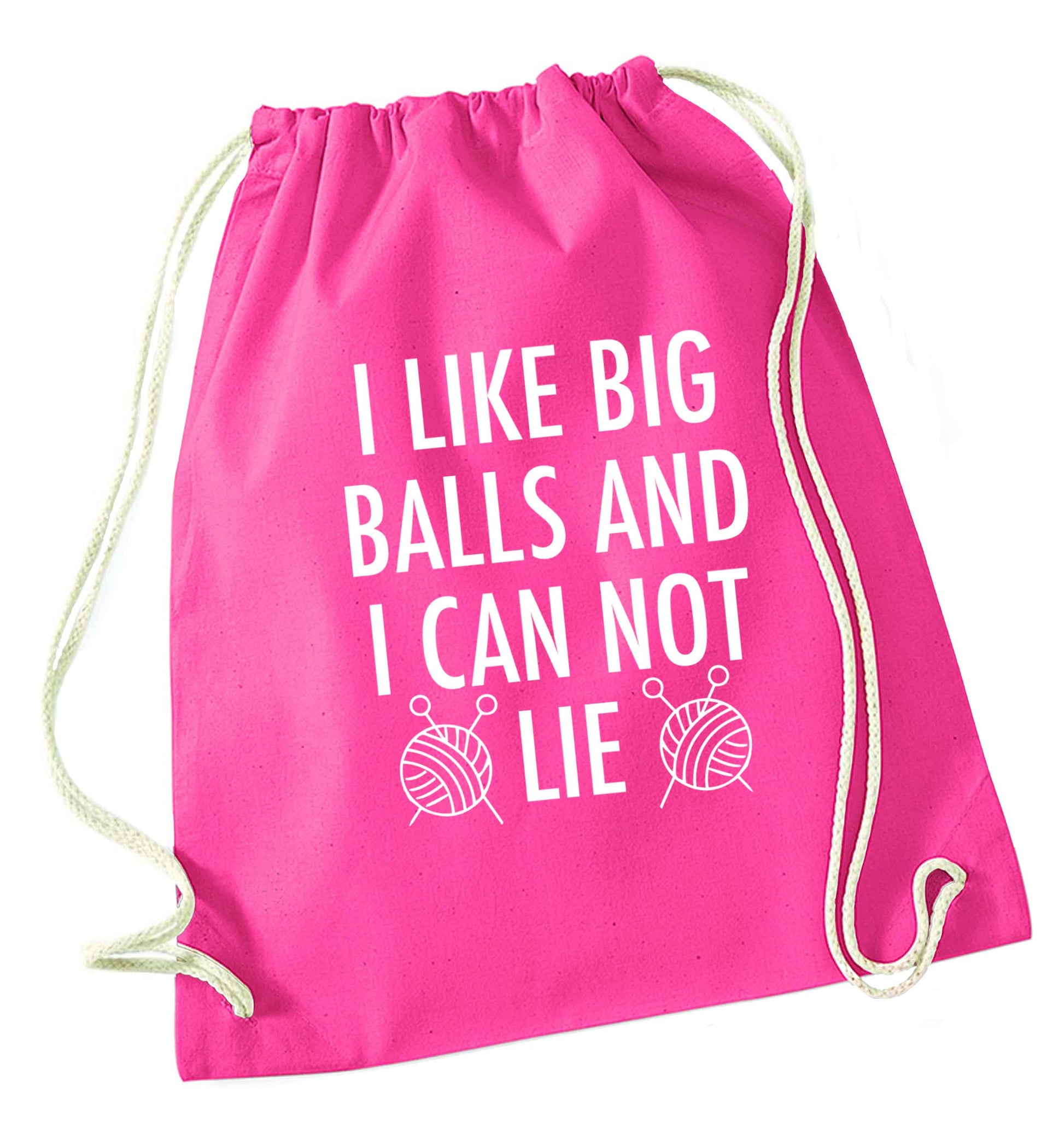 Merry Christmas pink drawstring bag