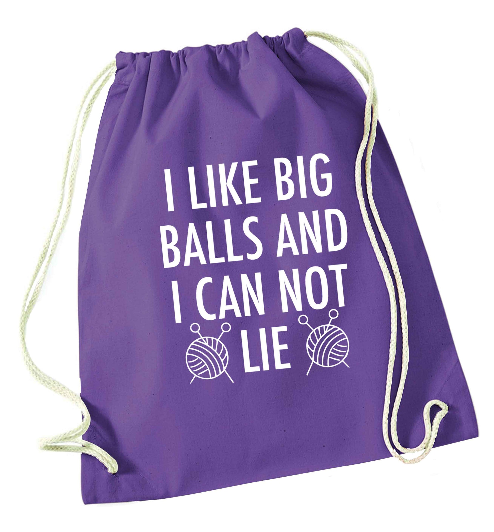 Merry Christmas purple drawstring bag