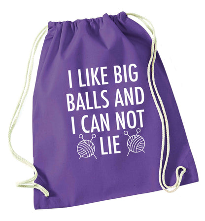 Merry Christmas purple drawstring bag