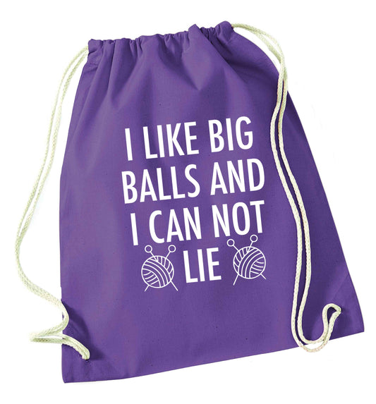 Merry Christmas purple drawstring bag