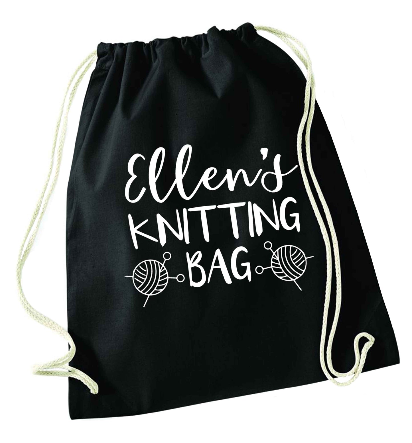Merry Christmas black drawstring bag