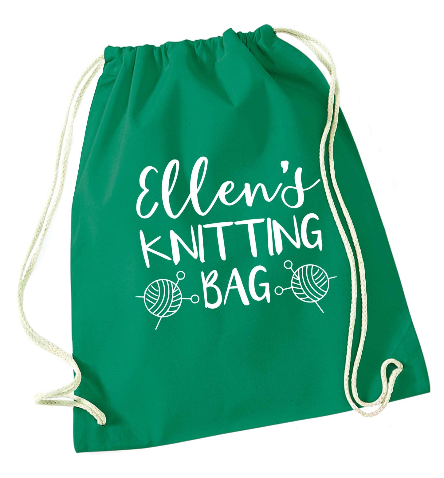 Merry Christmas green drawstring bag