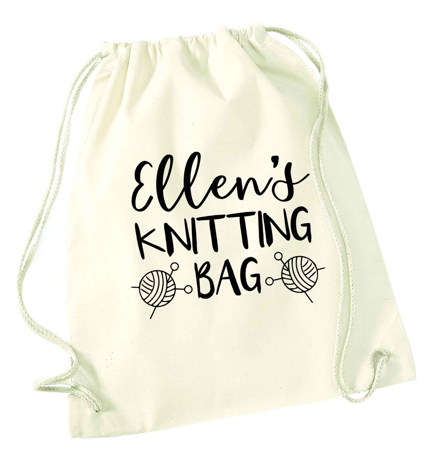 Merry Christmas natural drawstring bag