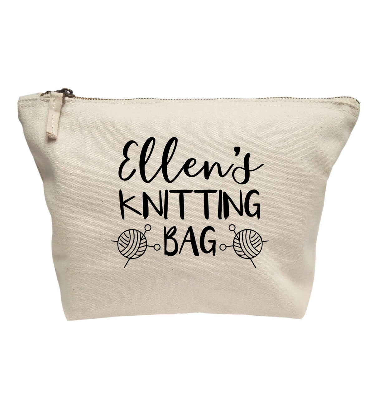 Personalised knitting bag | Makeup / wash bag