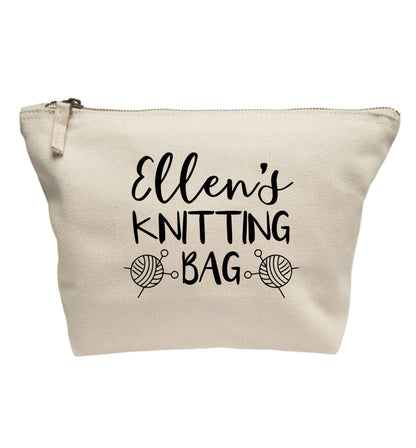 Personalised knitting bag | Makeup / wash bag