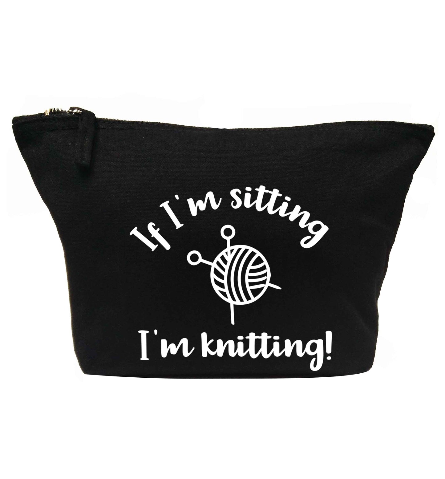If I'm sitting I'm knitting | makeup / wash bag