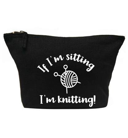 If I'm sitting I'm knitting | makeup / wash bag
