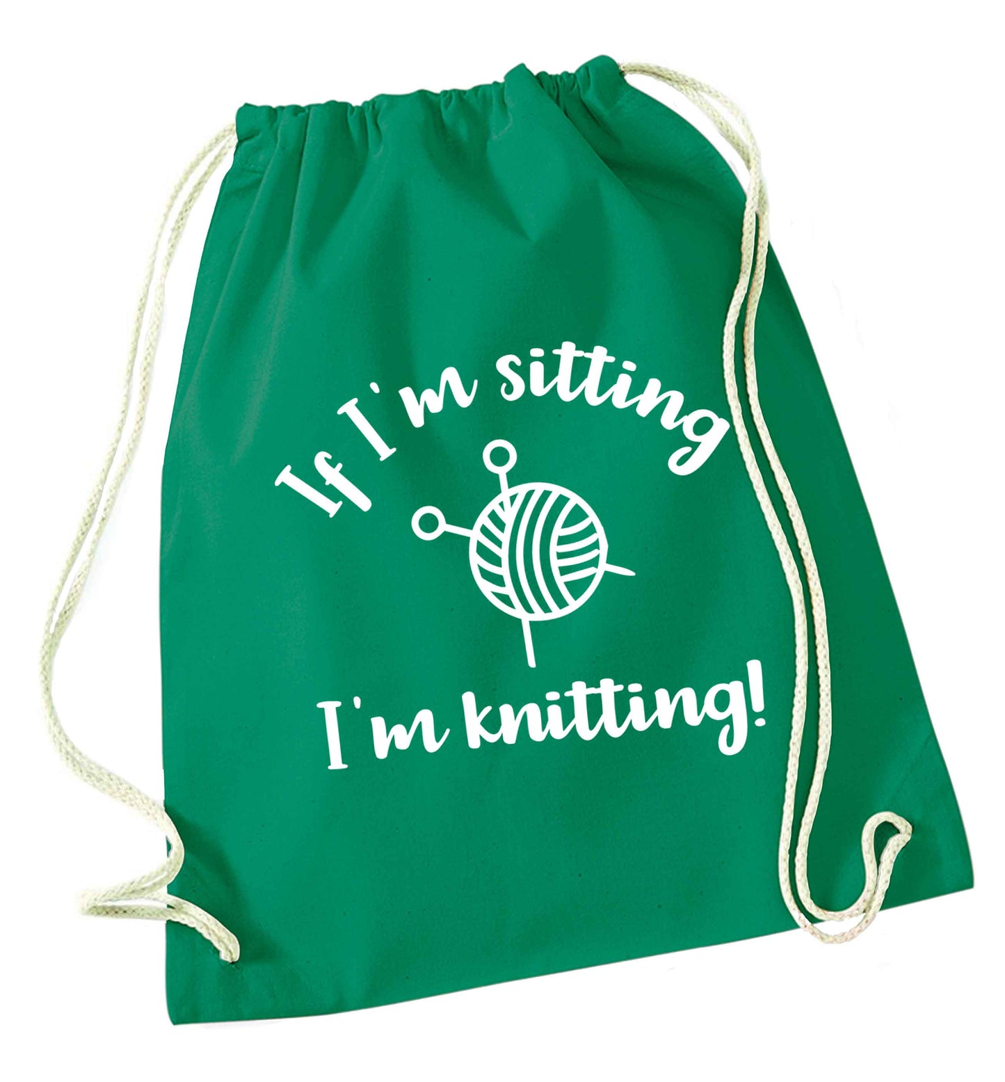 Merry Christmas green drawstring bag