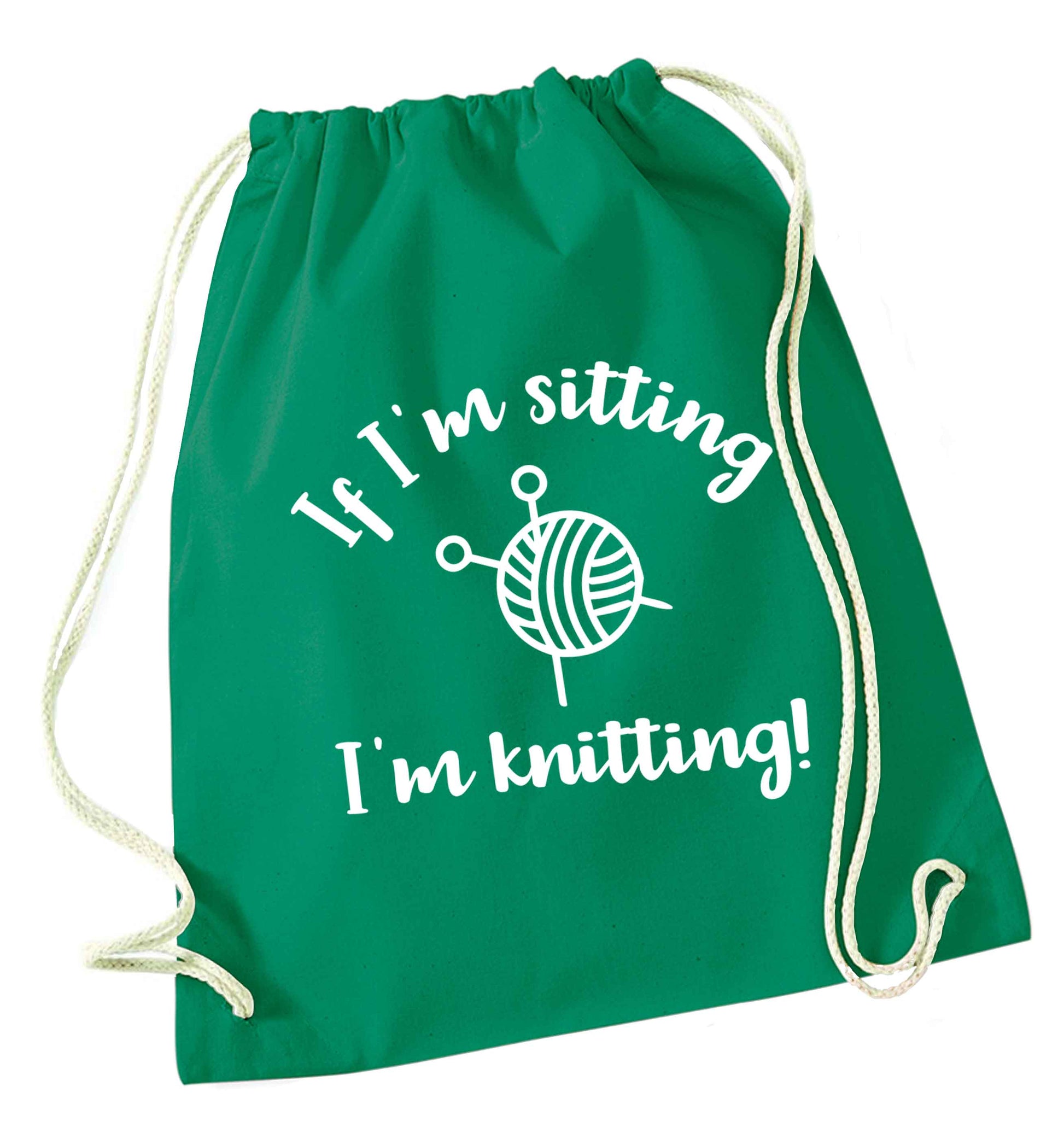 Merry Christmas green drawstring bag