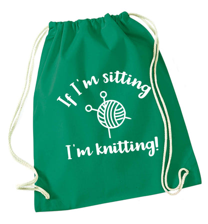Merry Christmas green drawstring bag