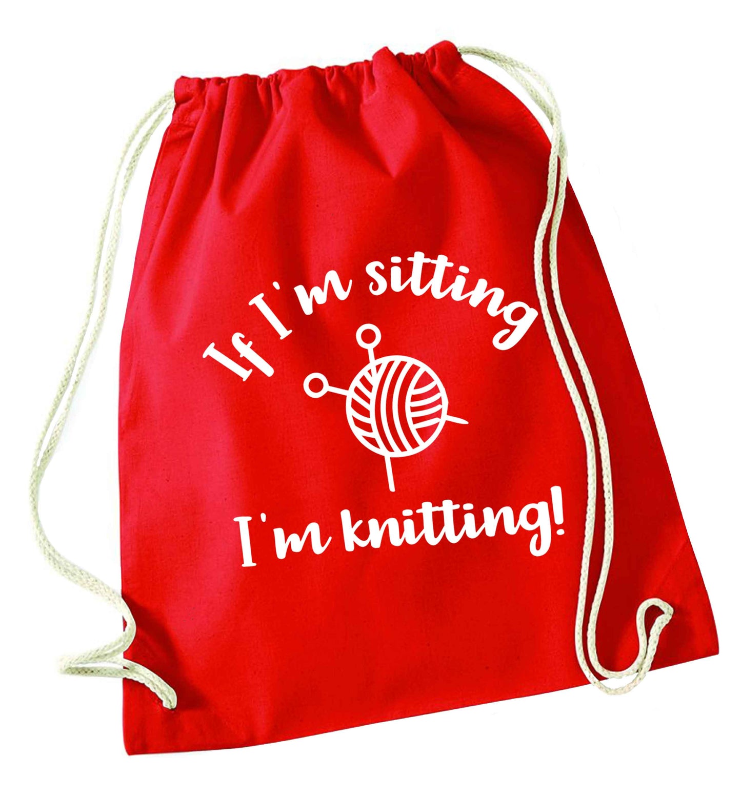 Merry Christmas red drawstring bag 