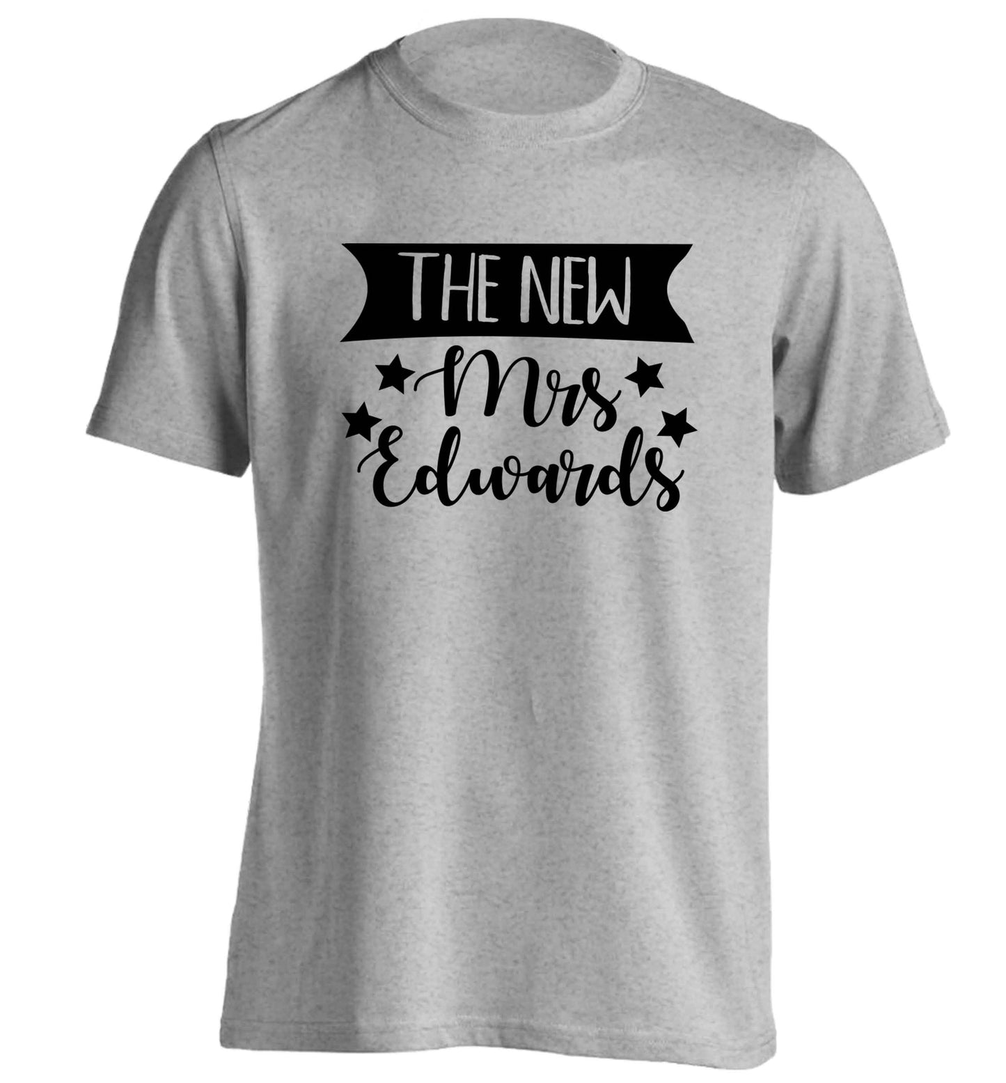Introducing the new Mrs personalised adults unisex grey Tshirt 2XL