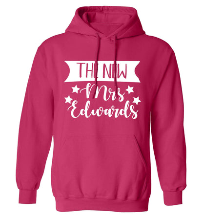 Introducing the new Mrs personalised adults unisex pink hoodie 2XL