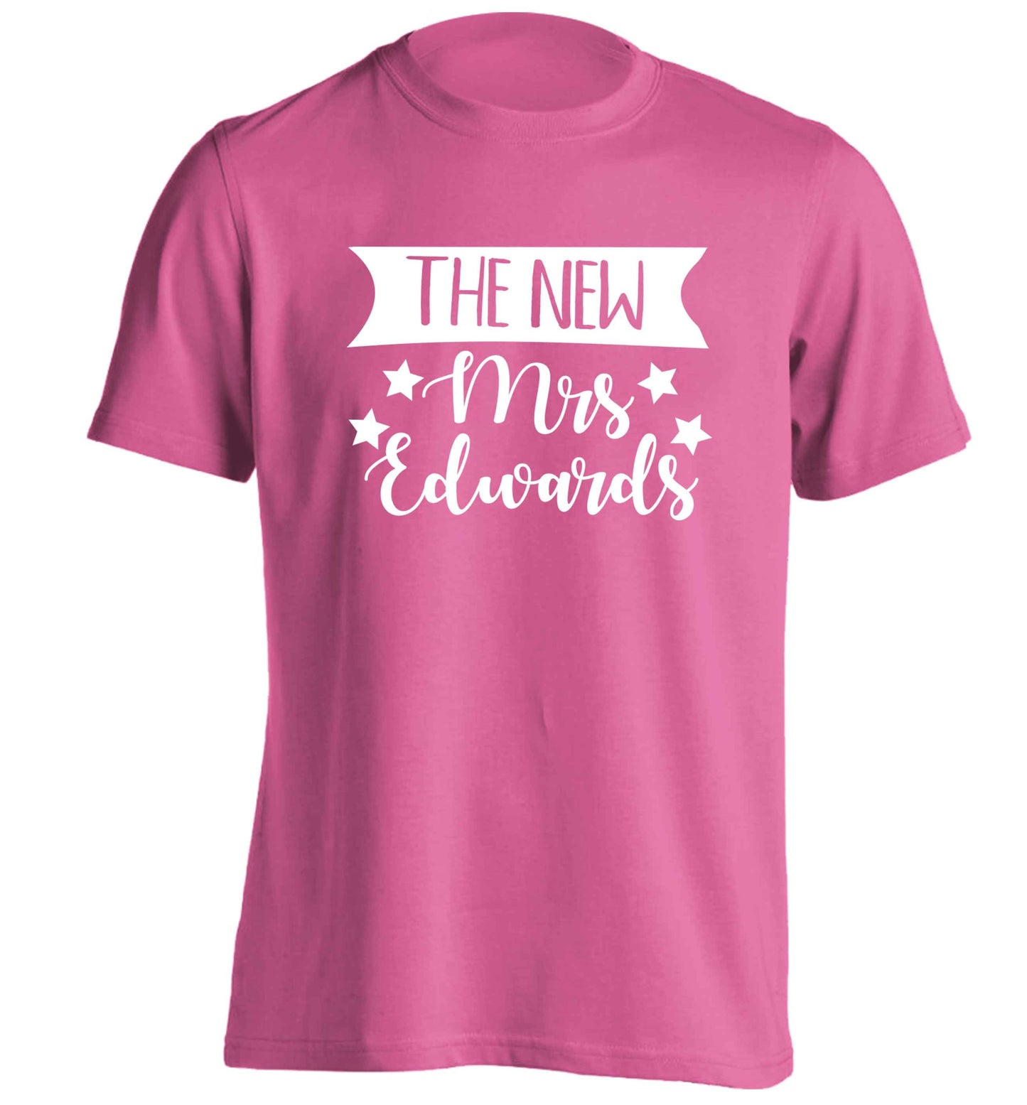 Introducing the new Mrs personalised adults unisex pink Tshirt 2XL