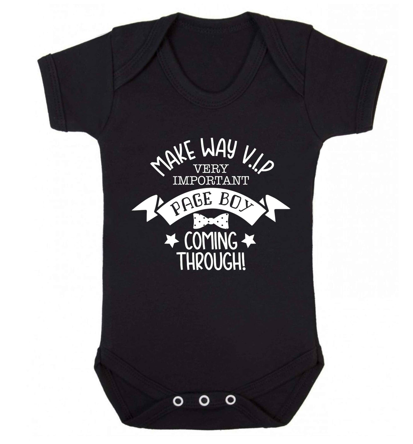 Make way V.I.P page boy coming through! Baby Vest black 18-24 months