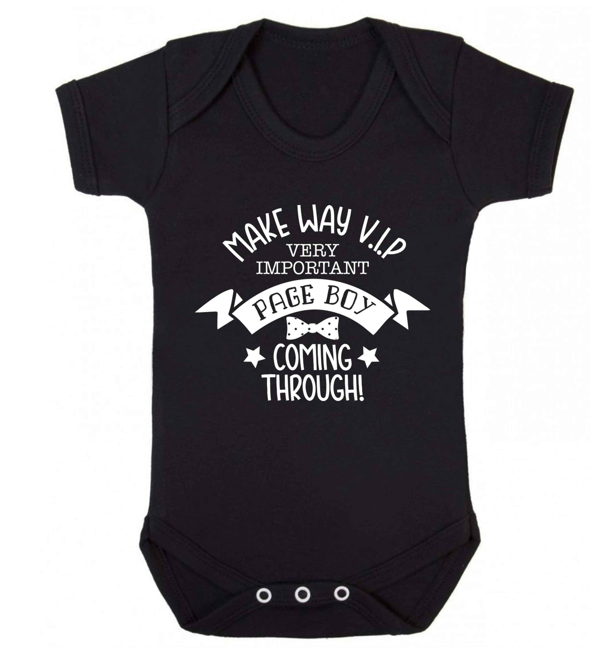 Make way V.I.P page boy coming through! Baby Vest black 18-24 months