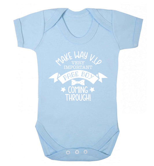 Make way V.I.P page boy coming through! Baby Vest pale blue 18-24 months