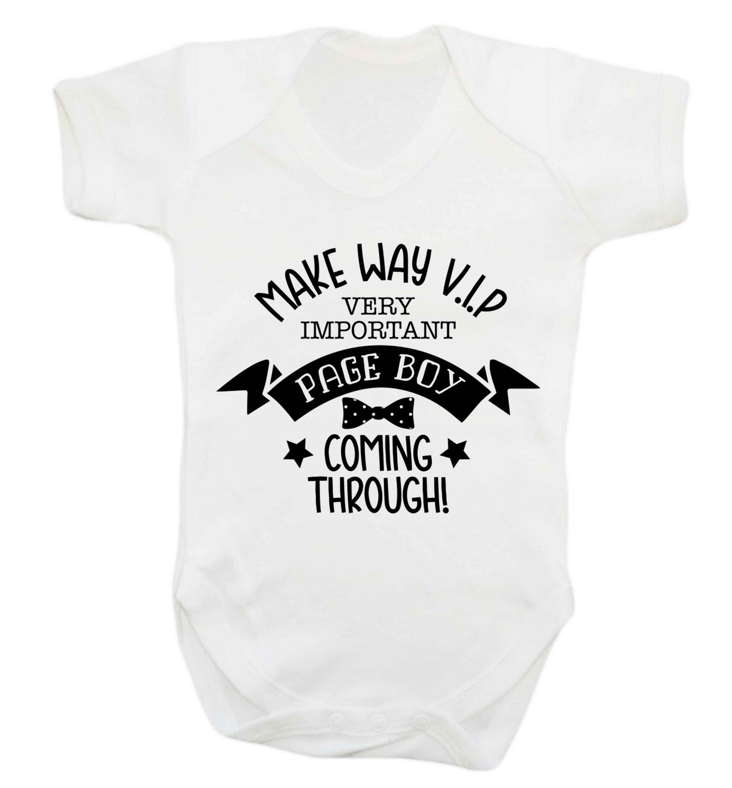 Make way V.I.P page boy coming through! Baby Vest white 18-24 months