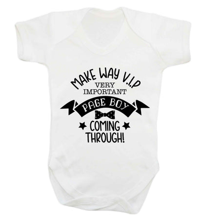 Make way V.I.P page boy coming through! Baby Vest white 18-24 months