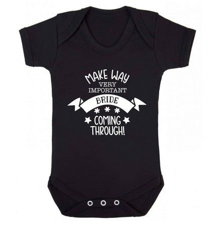 Make way V.I.P flower girl coming through! Baby Vest black 18-24 months