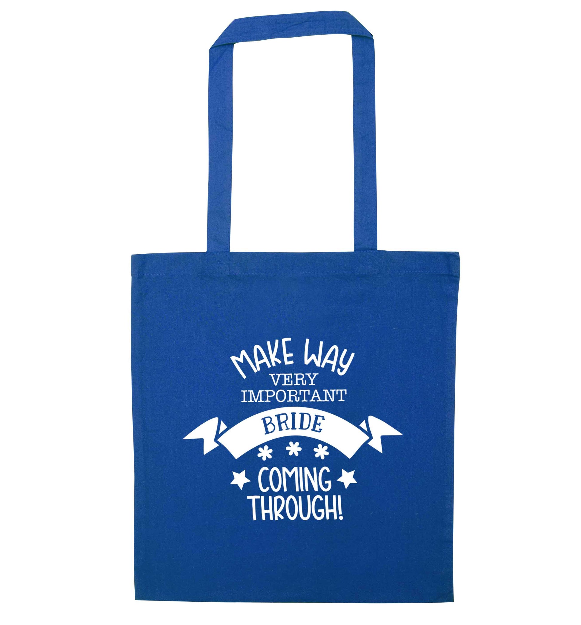 Make way V.I.P flower girl coming through! blue tote bag