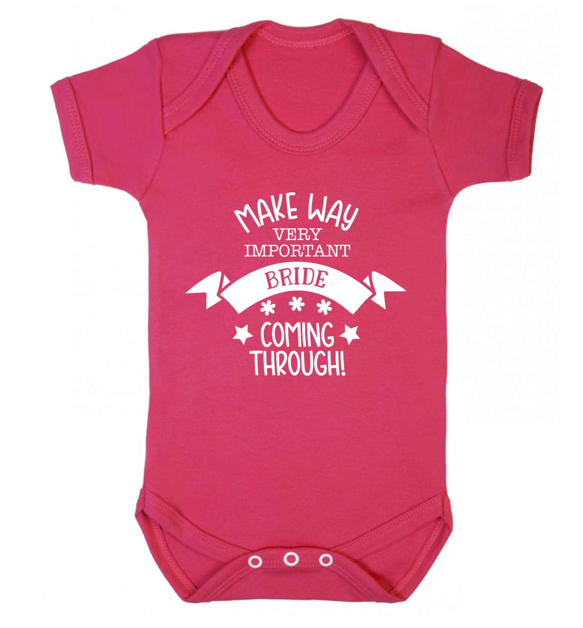 Make way V.I.P flower girl coming through! Baby Vest dark pink 18-24 months