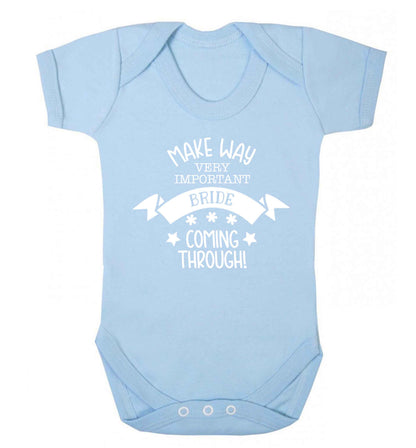 Make way V.I.P flower girl coming through! Baby Vest pale blue 18-24 months