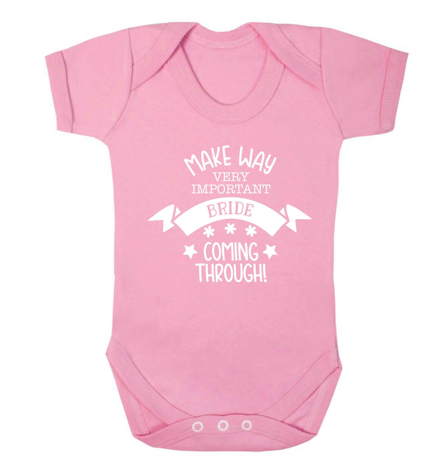 Make way V.I.P flower girl coming through! Baby Vest pale pink 18-24 months