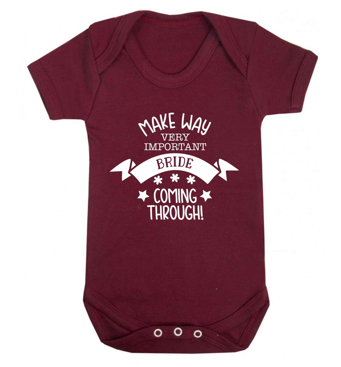 Make way V.I.P flower girl coming through! Baby Vest maroon 18-24 months