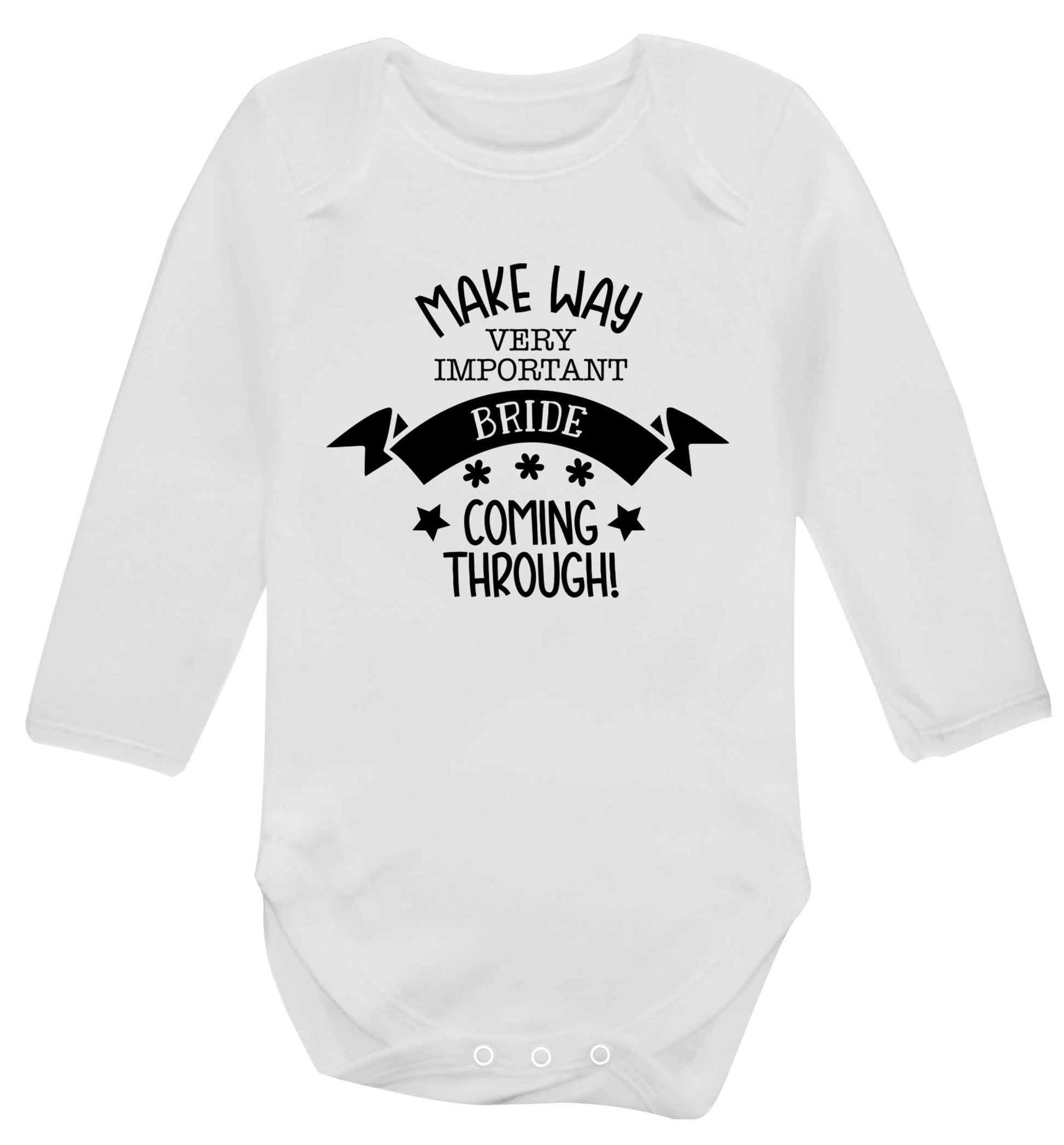 Make way V.I.P flower girl coming through! Baby Vest long sleeved white 6-12 months