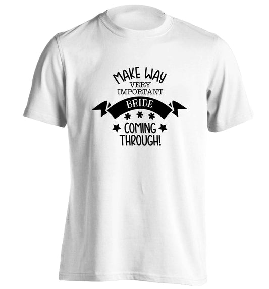 Make way V.I.P flower girl coming through! adults unisex white Tshirt 2XL