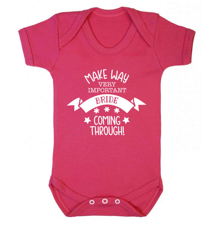 Make way V.I.P very important bride coming through! Baby Vest dark pink 18-24 months