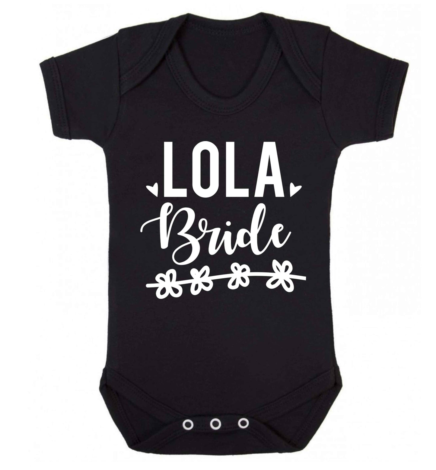 Personalised bride Baby Vest black 18-24 months
