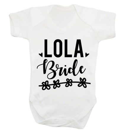 Personalised bride Baby Vest white 18-24 months