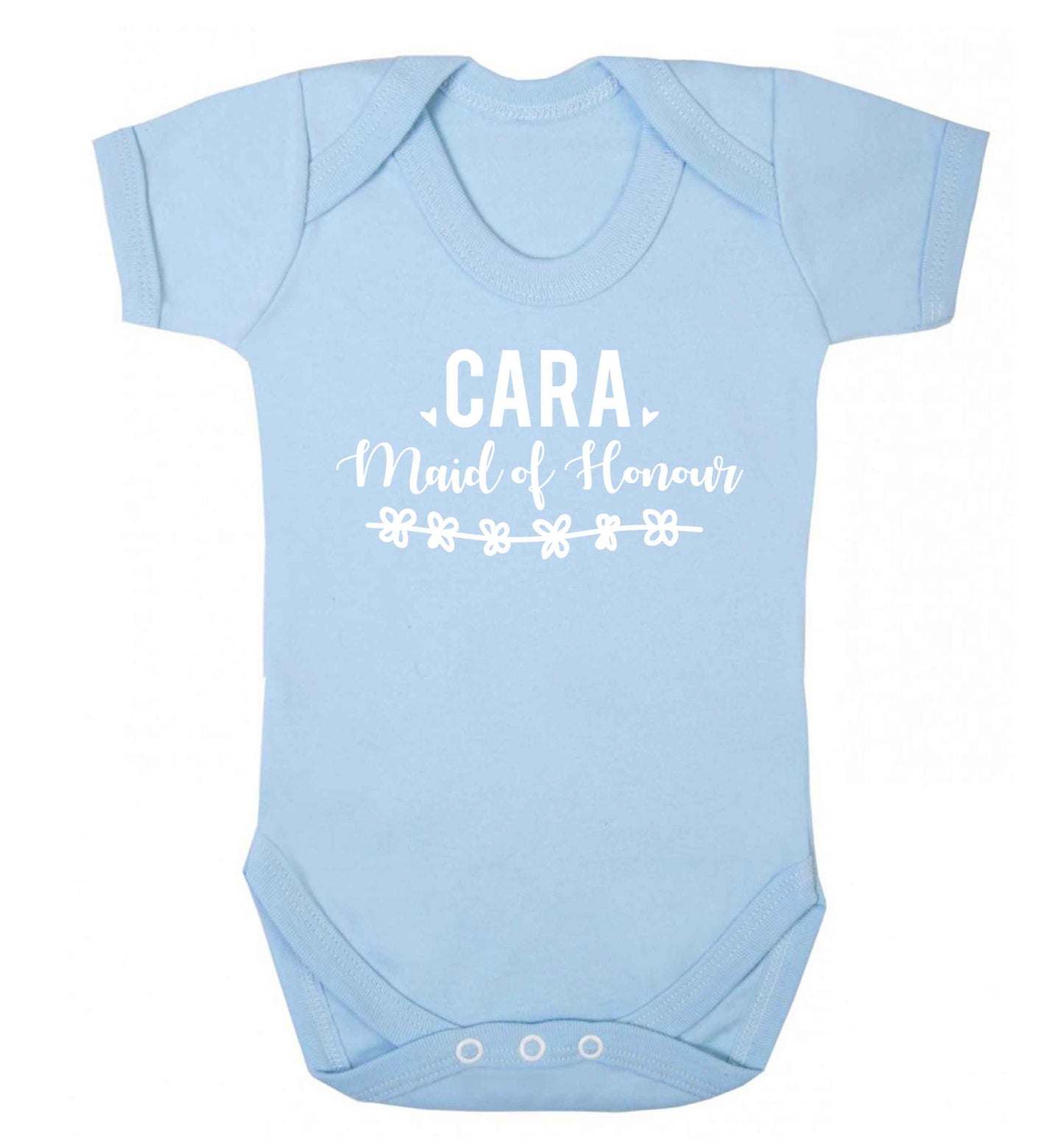 Personalised maid of honour Baby Vest pale blue 18-24 months