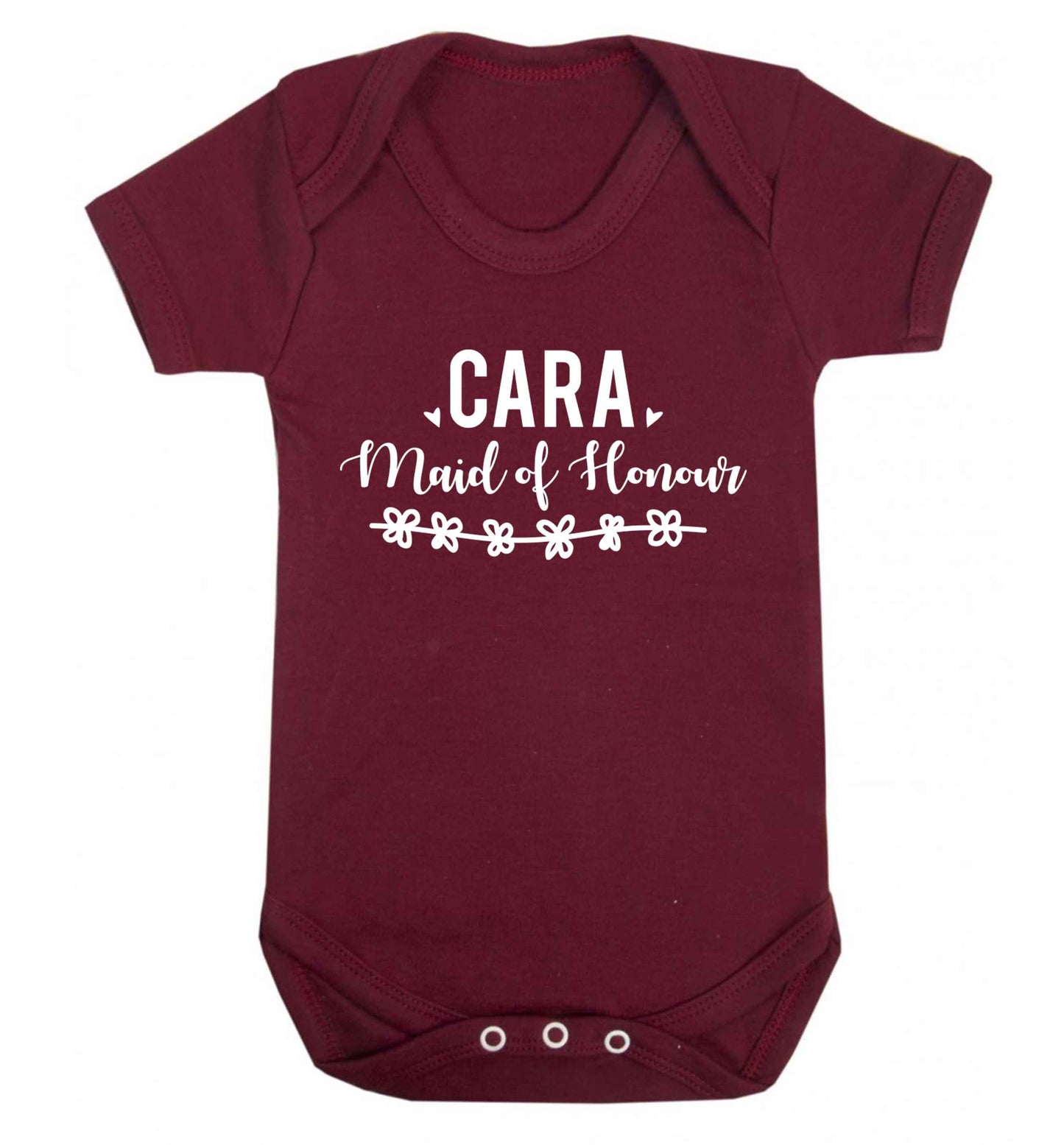 Personalised maid of honour Baby Vest maroon 18-24 months