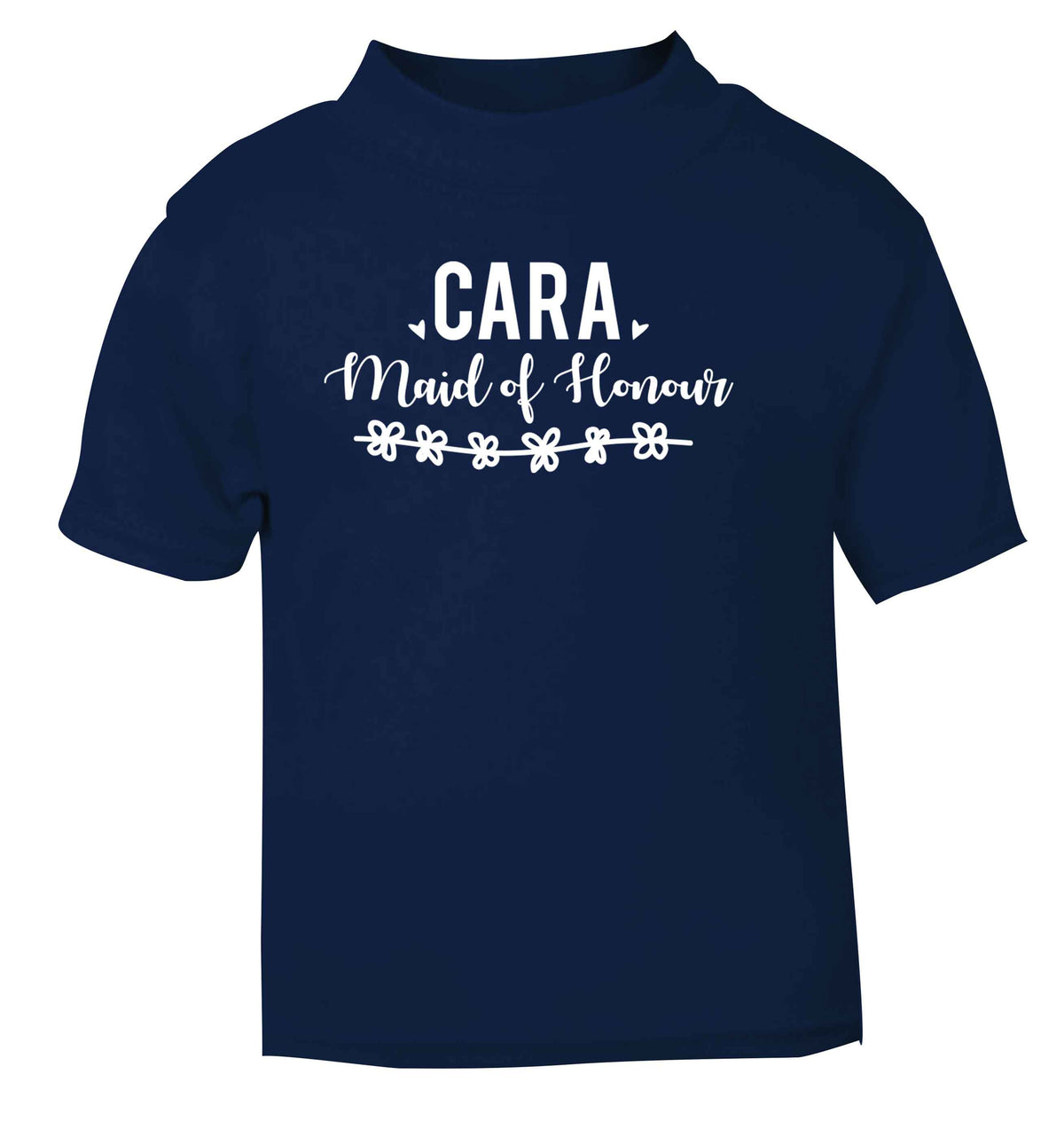 Personalised maid of honour navy Baby Toddler Tshirt 2 Years