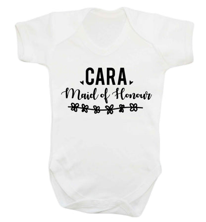 Personalised maid of honour Baby Vest white 18-24 months
