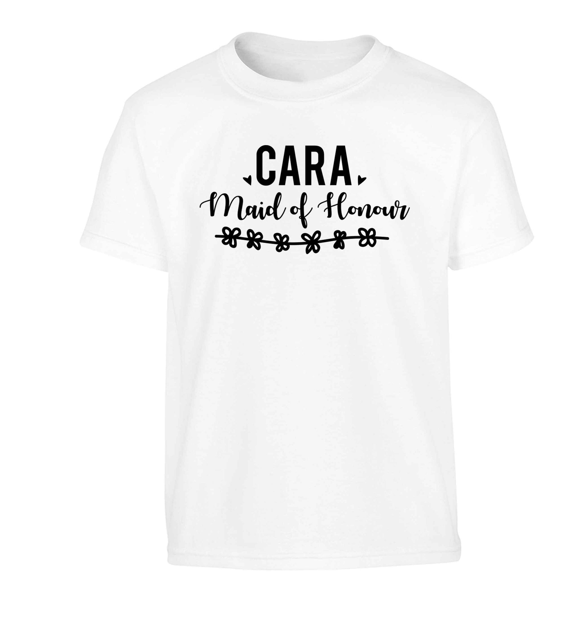 Personalised maid of honour Children's white Tshirt 12-13 Years