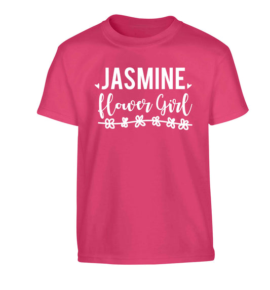 Personalised flower girl Children's pink Tshirt 12-13 Years