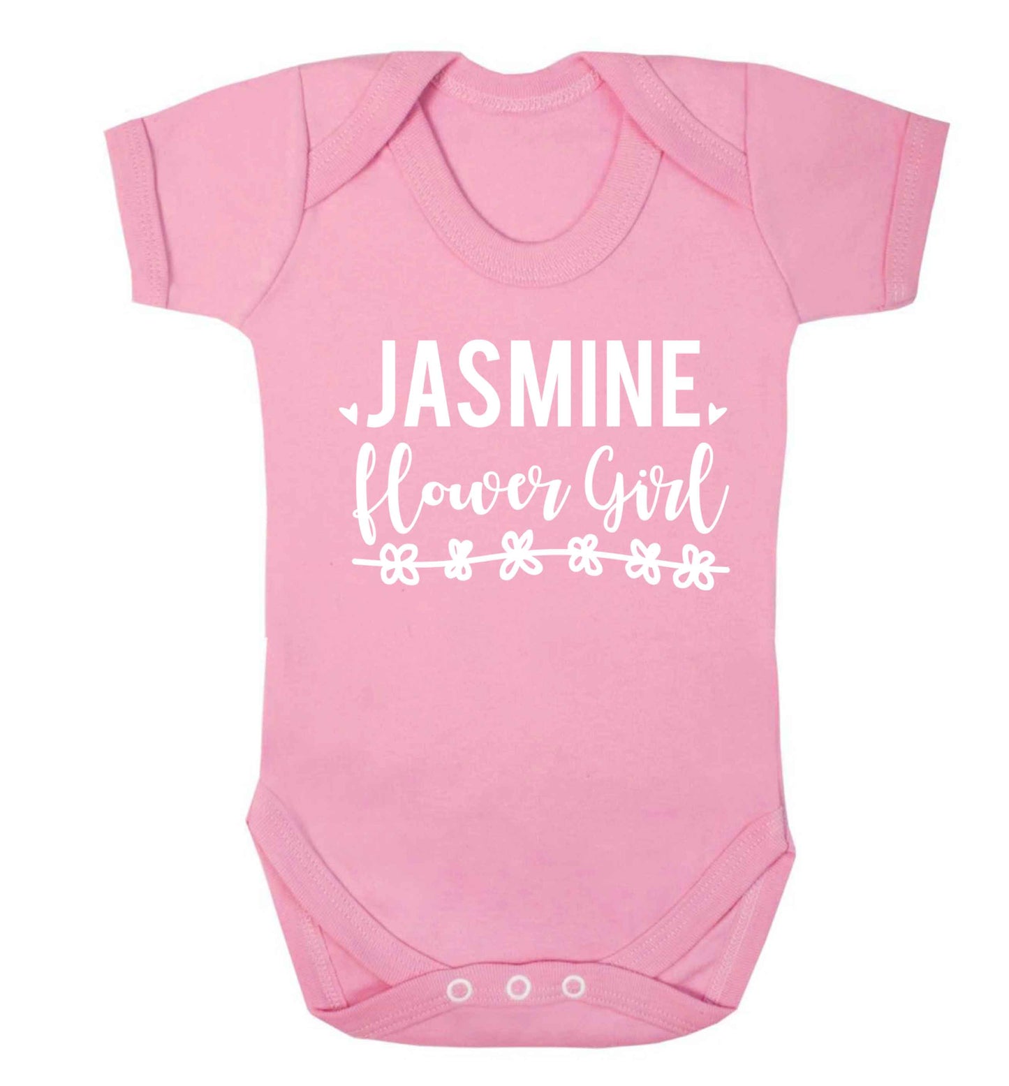 Personalised flower girl Baby Vest pale pink 18-24 months