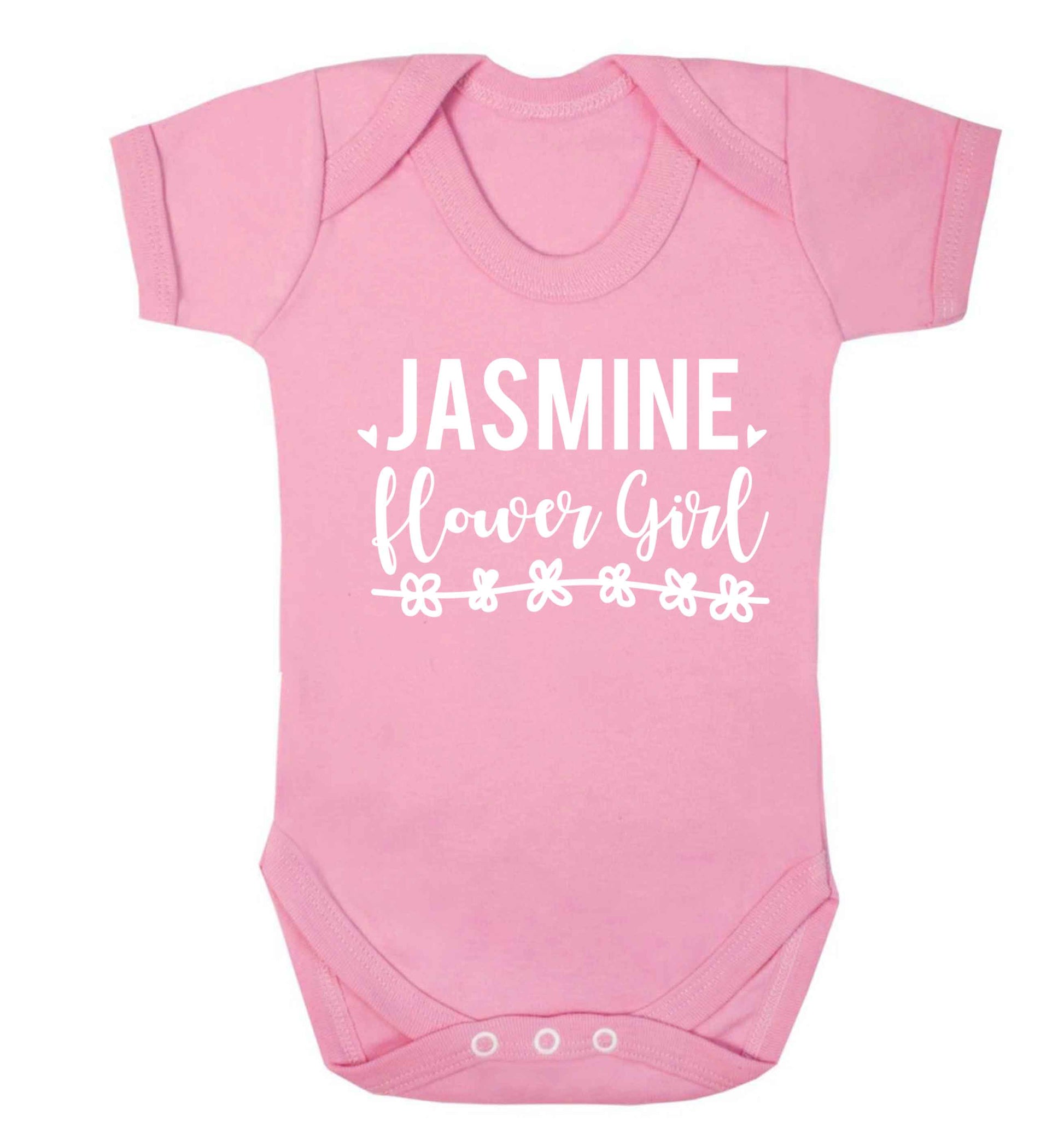 Personalised flower girl Baby Vest pale pink 18-24 months