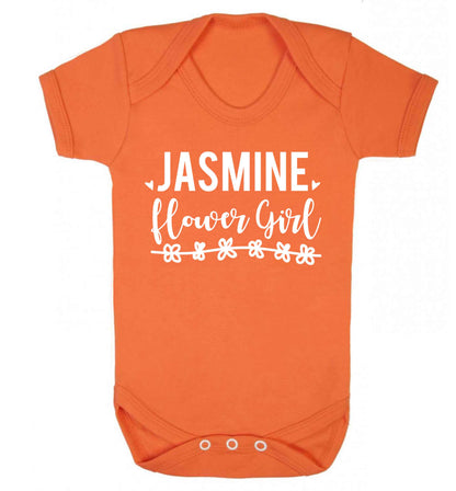 Personalised flower girl Baby Vest orange 18-24 months