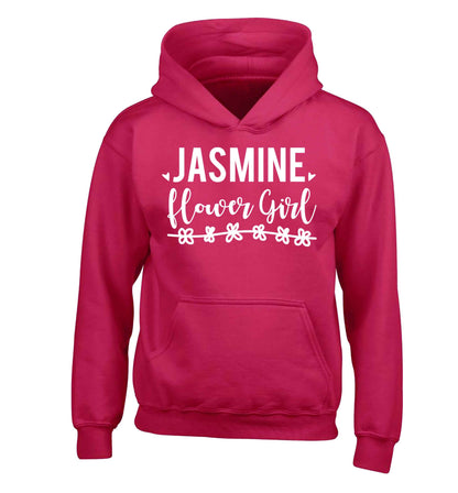 Personalised flower girl children's pink hoodie 12-13 Years