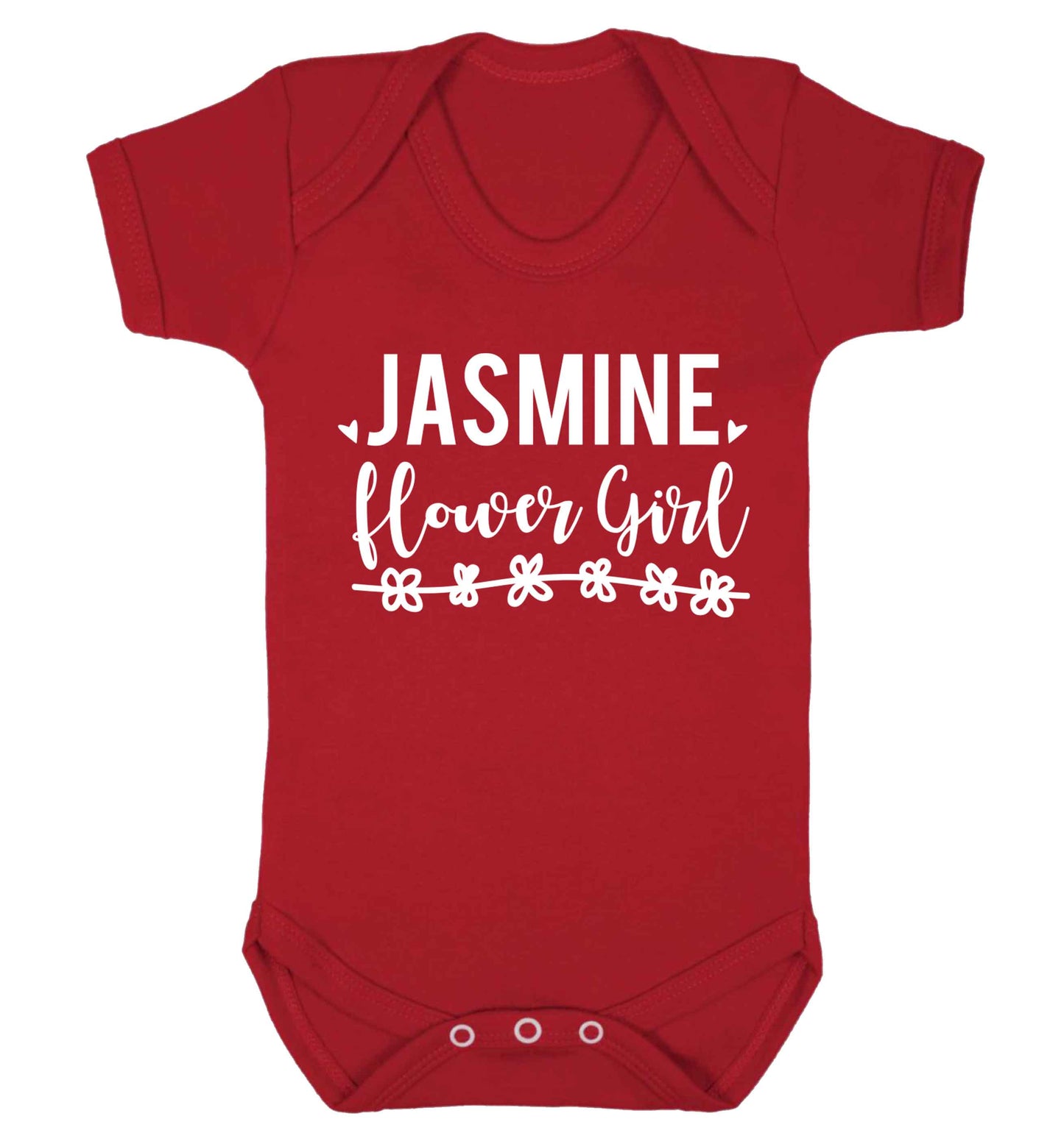 Personalised flower girl Baby Vest red 18-24 months